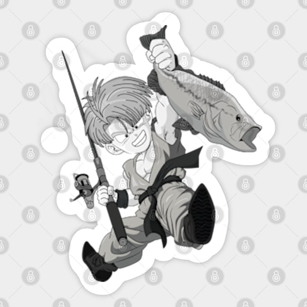 Trunks Fishing Sticker by annnadary